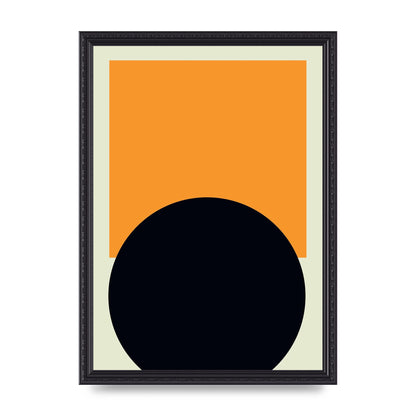 Abstract Shape Mustard Two Art For The Home - A3 framed