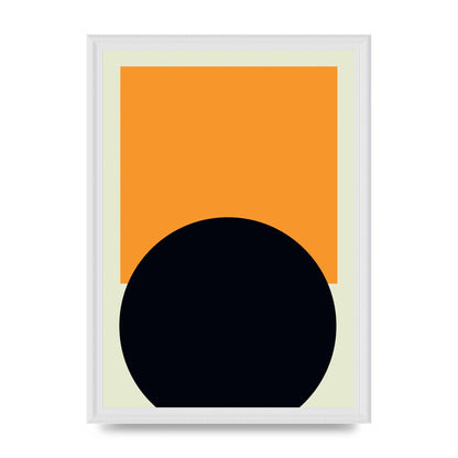 Abstract Shape Mustard Two Art For The Home - A3 framed