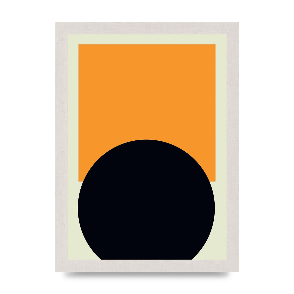 Abstract Shape Mustard Two Art For The Home - A4 framed