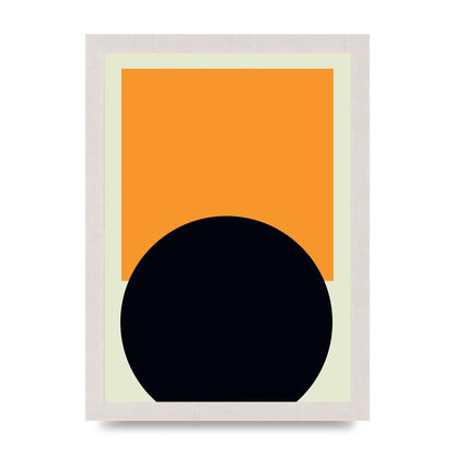 Abstract Shape Mustard Two Art For The Home - A4 framed