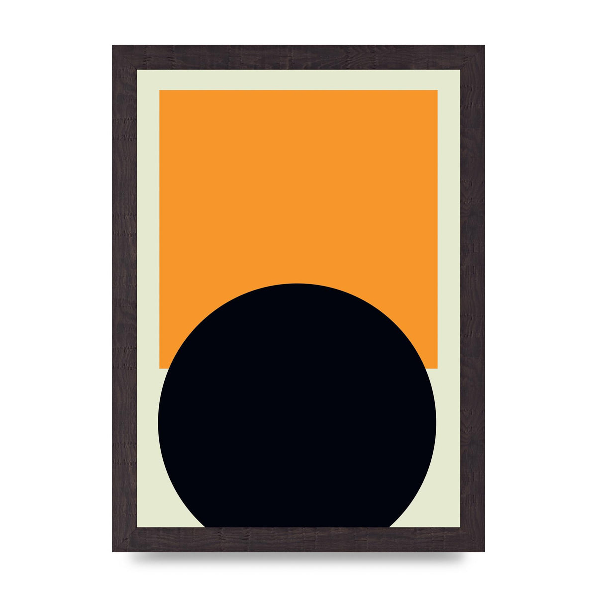 Abstract Shape Mustard Two Art For The Home - A4 framed