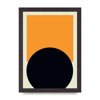 Abstract Shape Mustard Two Art For The Home - A4 framed