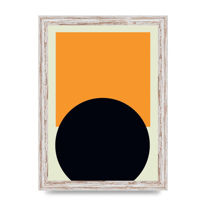 Abstract Shape Mustard Two Art For The Home - A4 framed