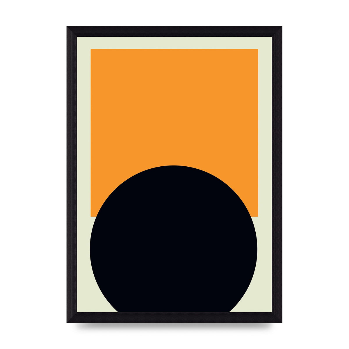 Abstract Shape Mustard Two Art For The Home - A4 framed