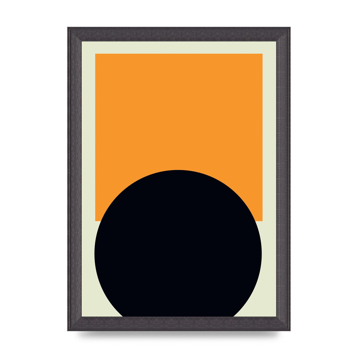 Abstract Shape Mustard Two Art For The Home - A4 framed