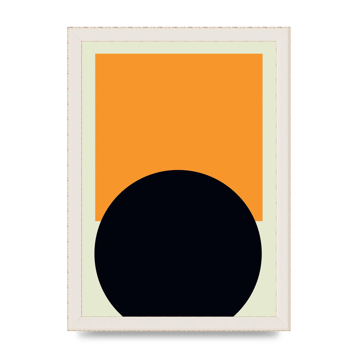 Abstract Shape Mustard Two Art For The Home - A4 framed