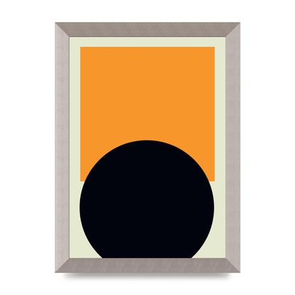 Abstract Shape Mustard Two Art For The Home - A4 framed