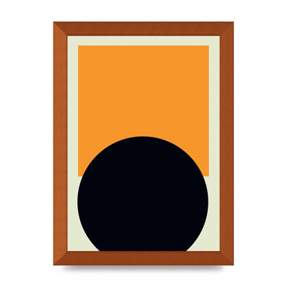 Abstract Shape Mustard Two Art For The Home - A4 framed