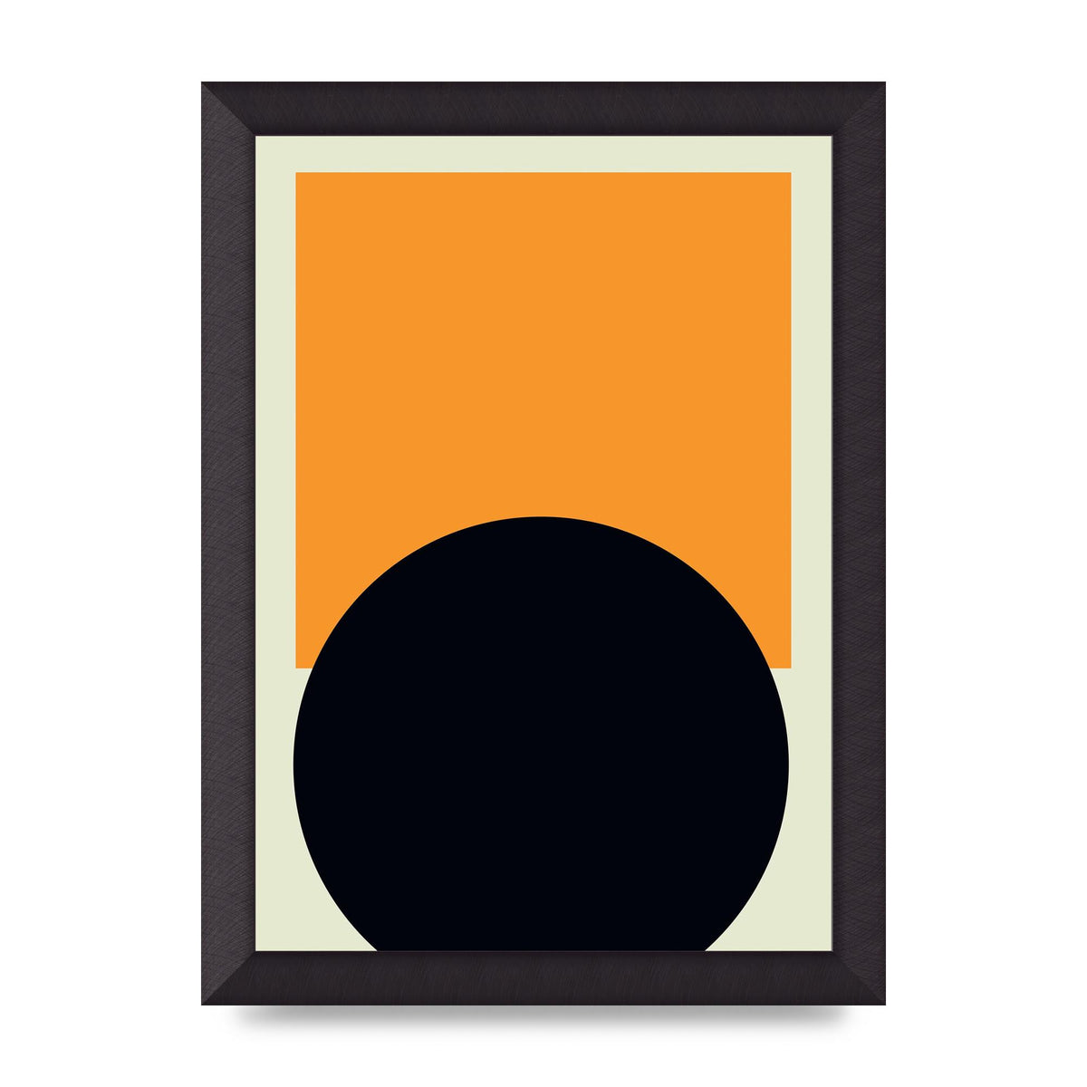 Abstract Shape Mustard Two Art For The Home - A4 framed