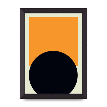 Abstract Shape Mustard Two Art For The Home - A4 framed