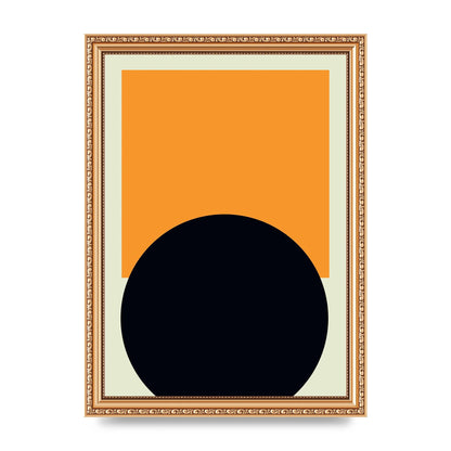 Abstract Shape Mustard Two Art For The Home - A4 framed