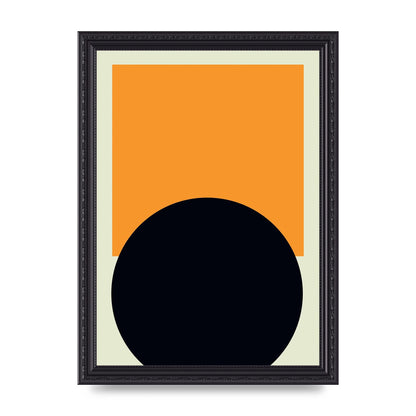 Abstract Shape Mustard Two Art For The Home - A4 framed