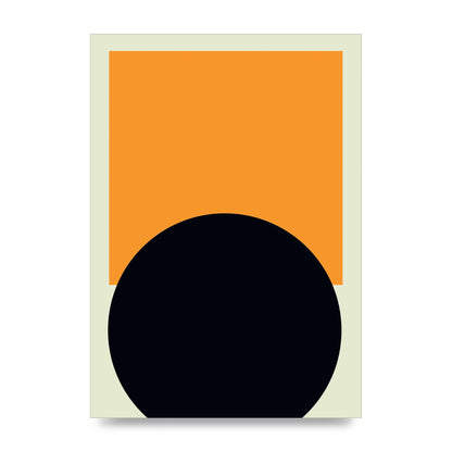 Abstract Shape Mustard Two Art For The Home - unframed print