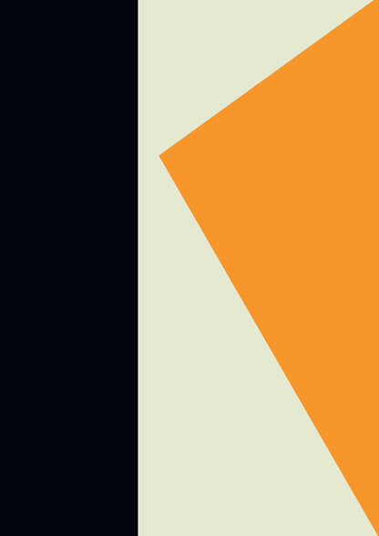 Abstract Shape Mustard Three Printed Poster - detail