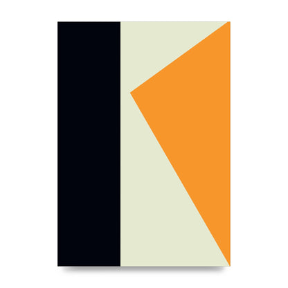 Abstract Shape Mustard Three Printed Poster - unframed print