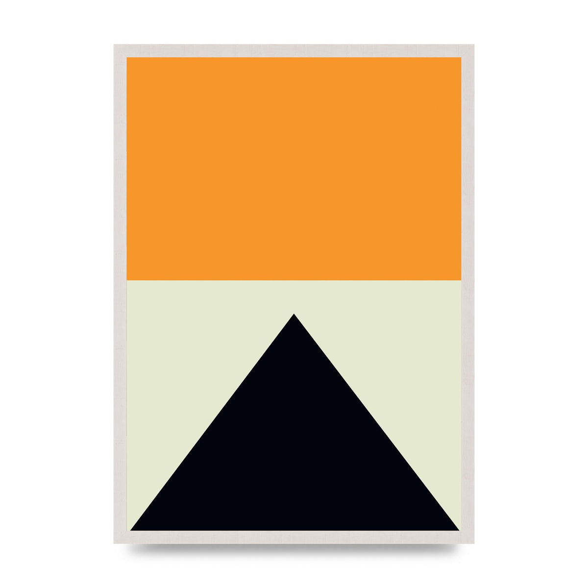 Abstract Shape Mustard Four Wall Art - A2 framed
