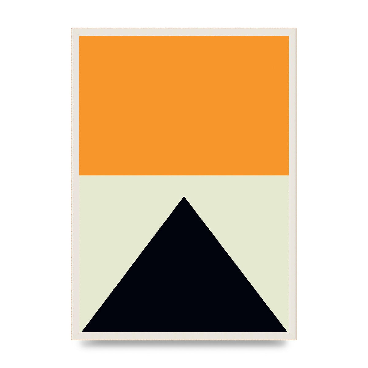 Abstract Shape Mustard Four Wall Art - A2 framed