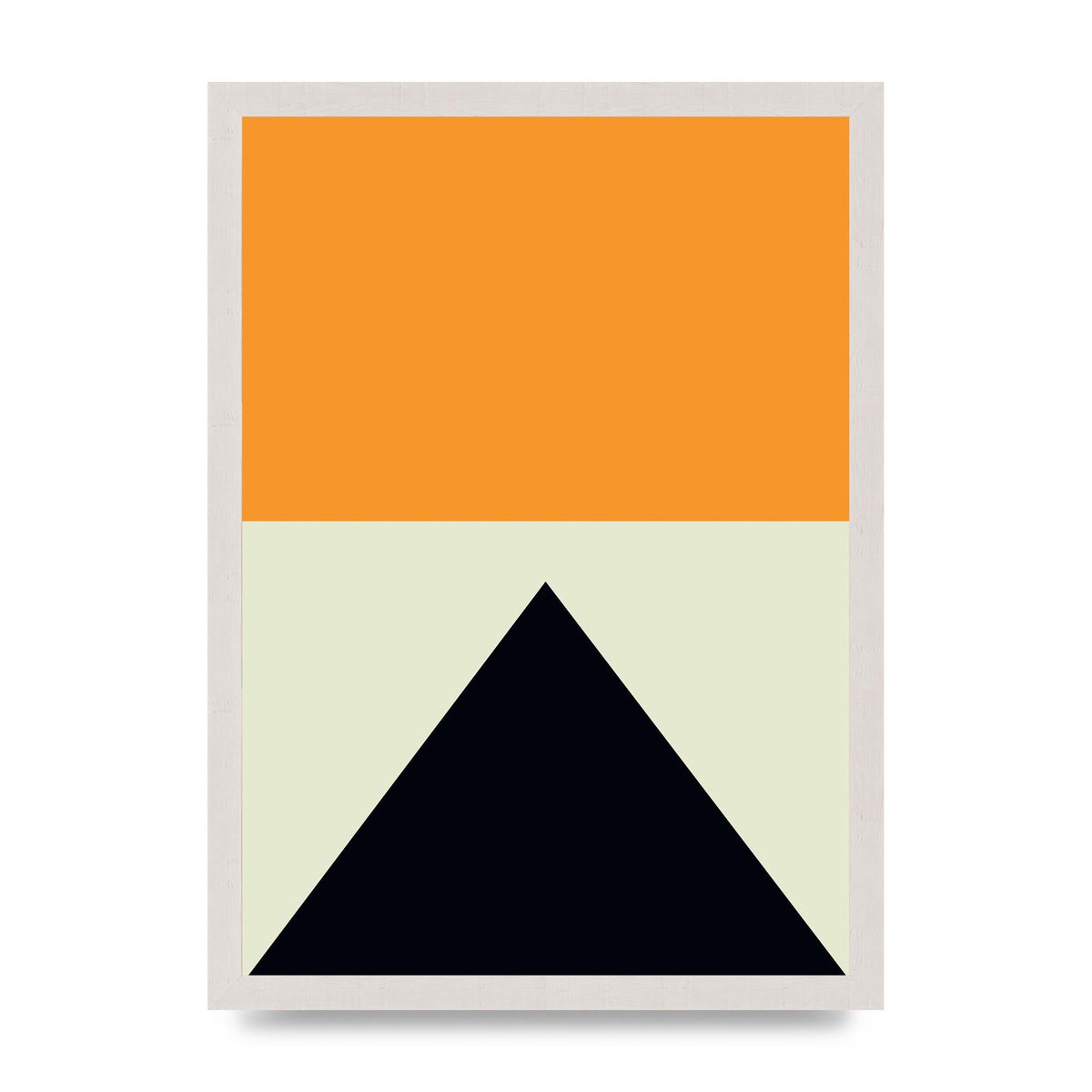 Abstract Shape Mustard Four Wall Art - A3 framed