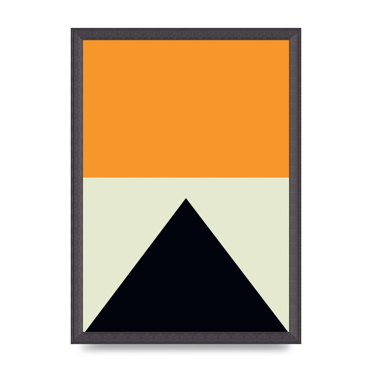 Abstract Shape Mustard Four Wall Art - A3 framed