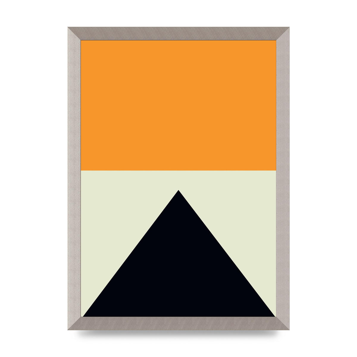 Abstract Shape Mustard Four Wall Art - A3 framed