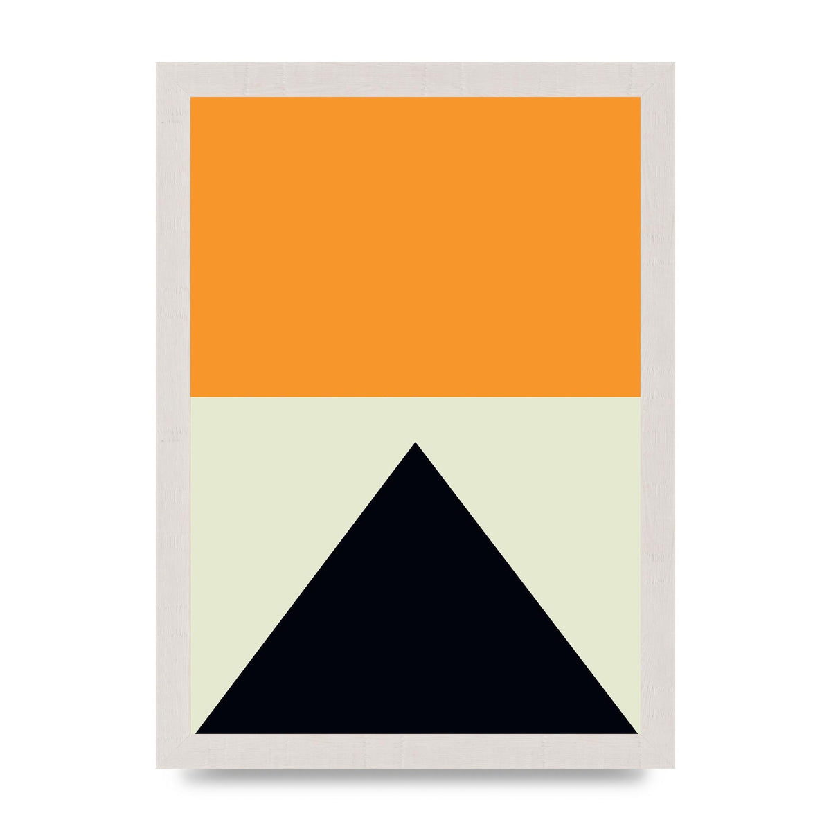 Abstract Shape Mustard Four Wall Art - A4 framed