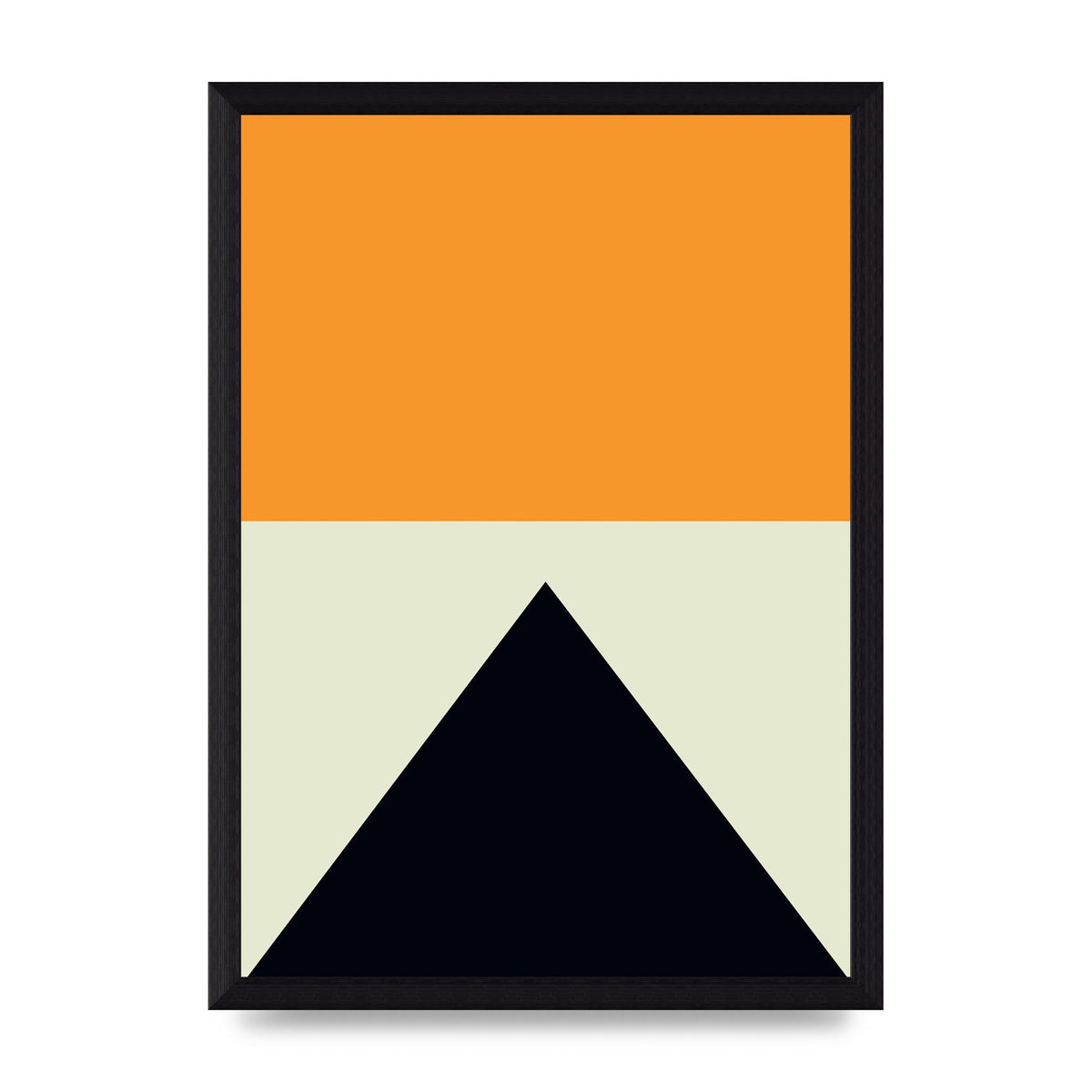 Abstract Shape Mustard Four Wall Art - A4 framed