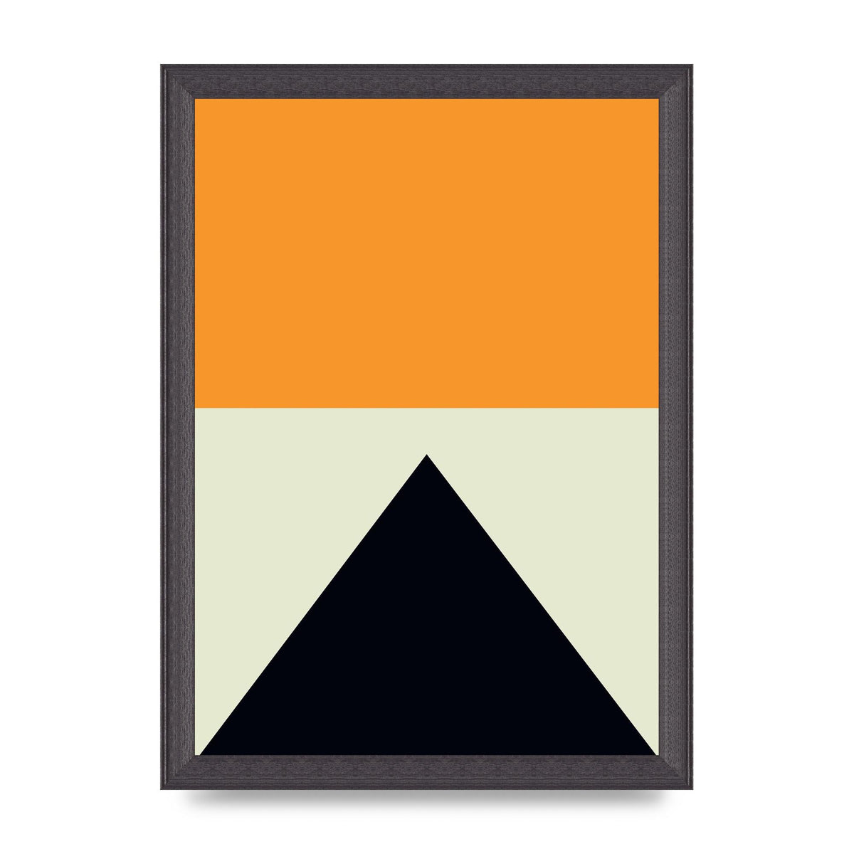 Abstract Shape Mustard Four Wall Art - A4 framed
