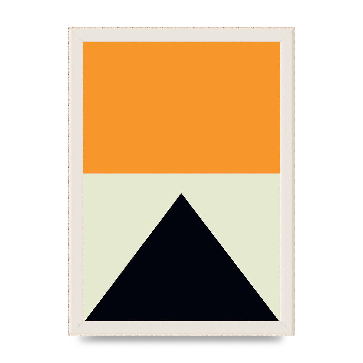 Abstract Shape Mustard Four Wall Art - A4 framed