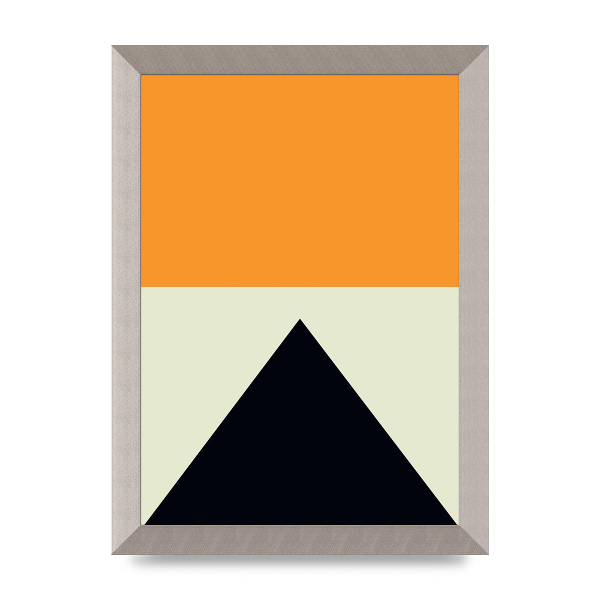 Abstract Shape Mustard Four Wall Art - A4 framed