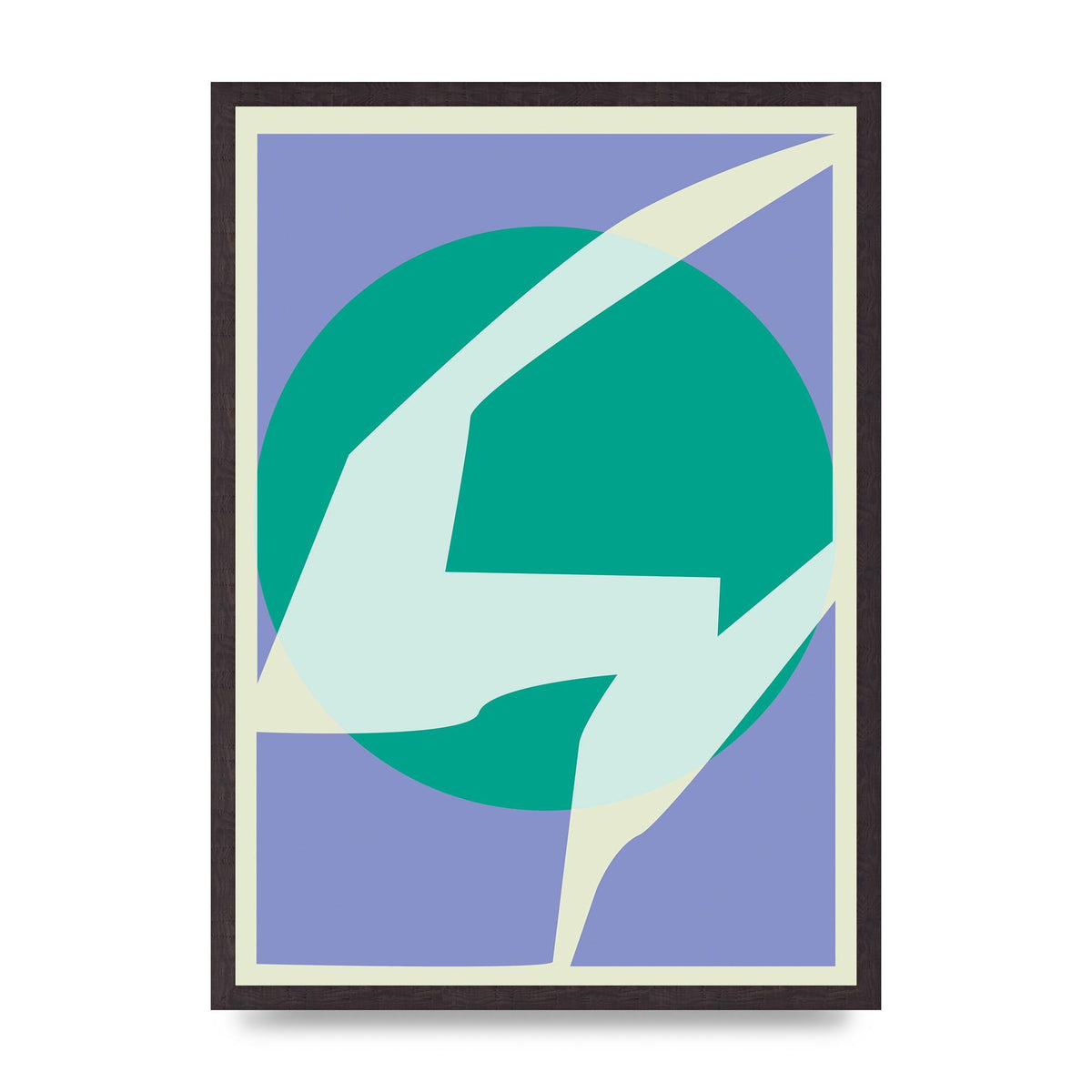 Soft Tone Abstract Lilac Three Wall Art - A2 framed