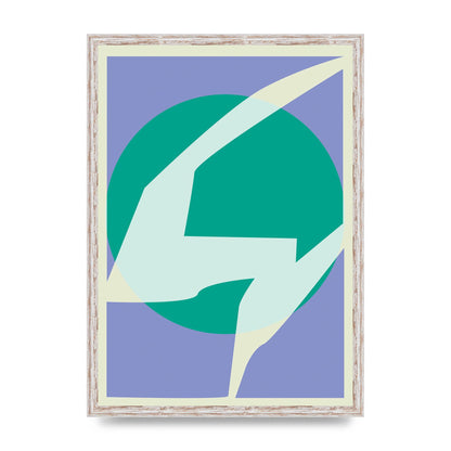 Soft Tone Abstract Lilac Three Wall Art - A2 framed