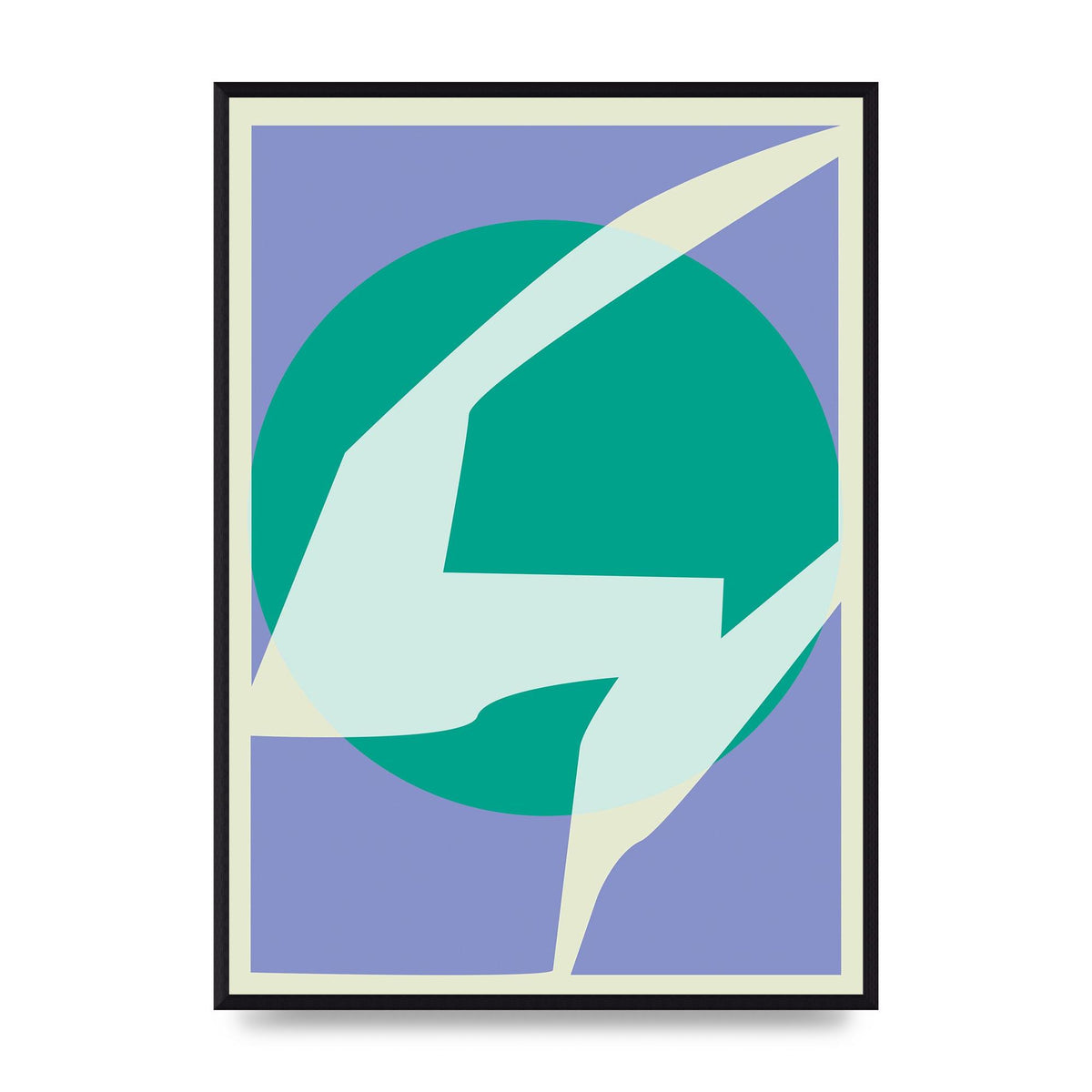 Soft Tone Abstract Lilac Three Wall Art - A2 framed