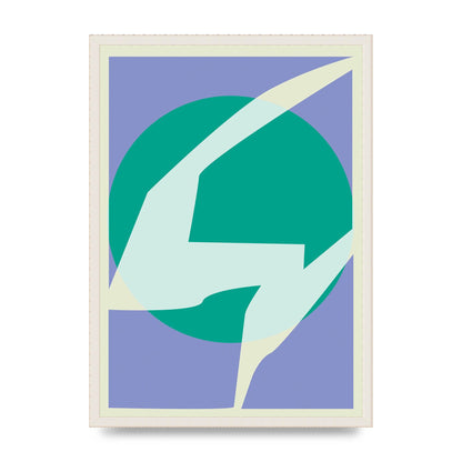 Soft Tone Abstract Lilac Three Wall Art - A2 framed