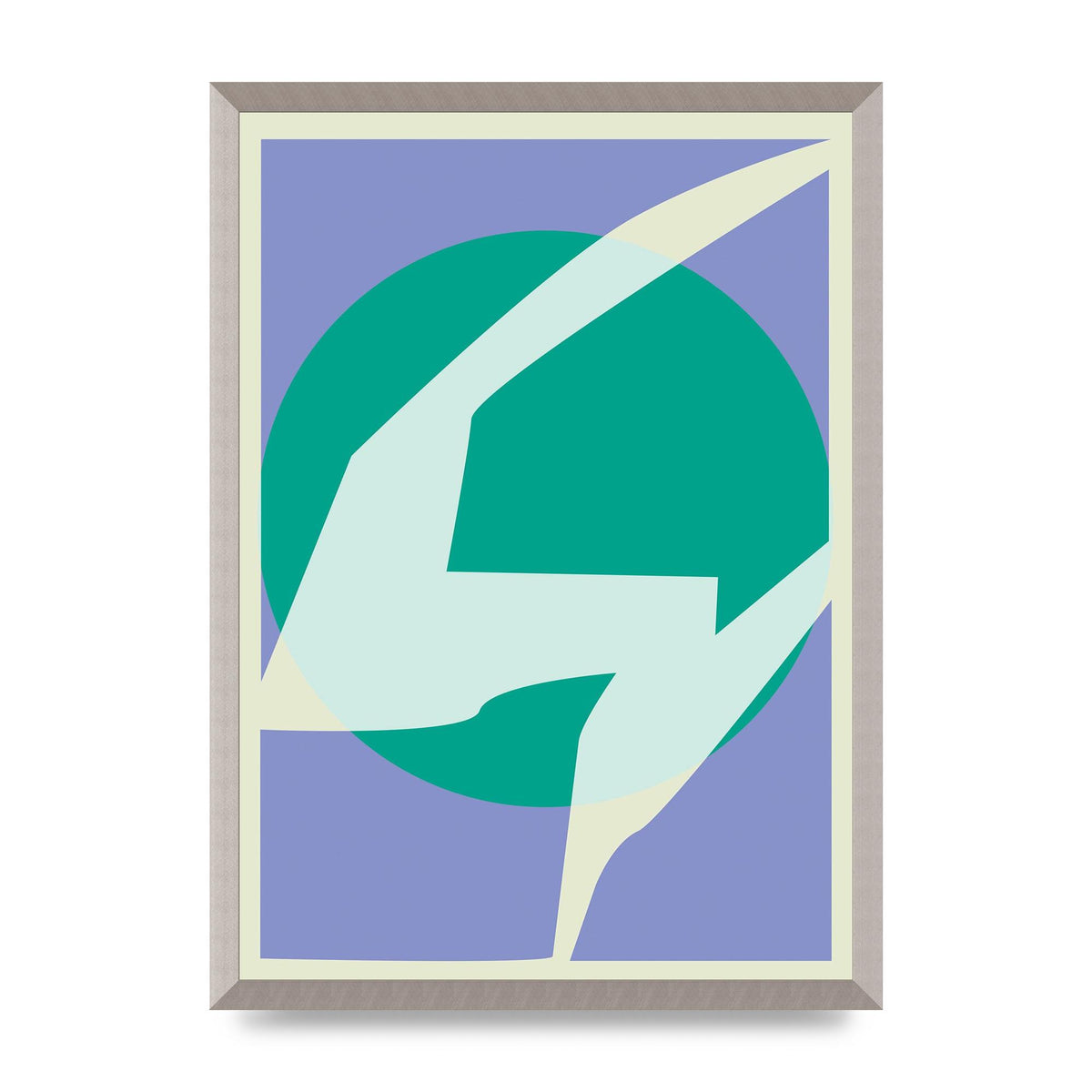 Soft Tone Abstract Lilac Three Wall Art - A2 framed