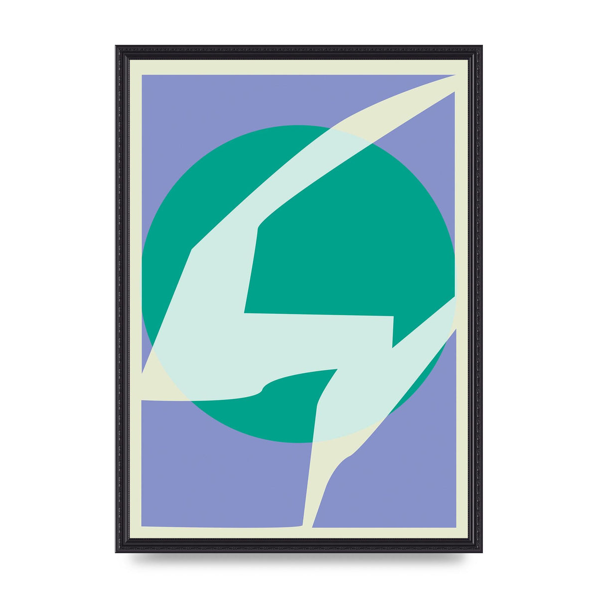 Soft Tone Abstract Lilac Three Wall Art - A2 framed