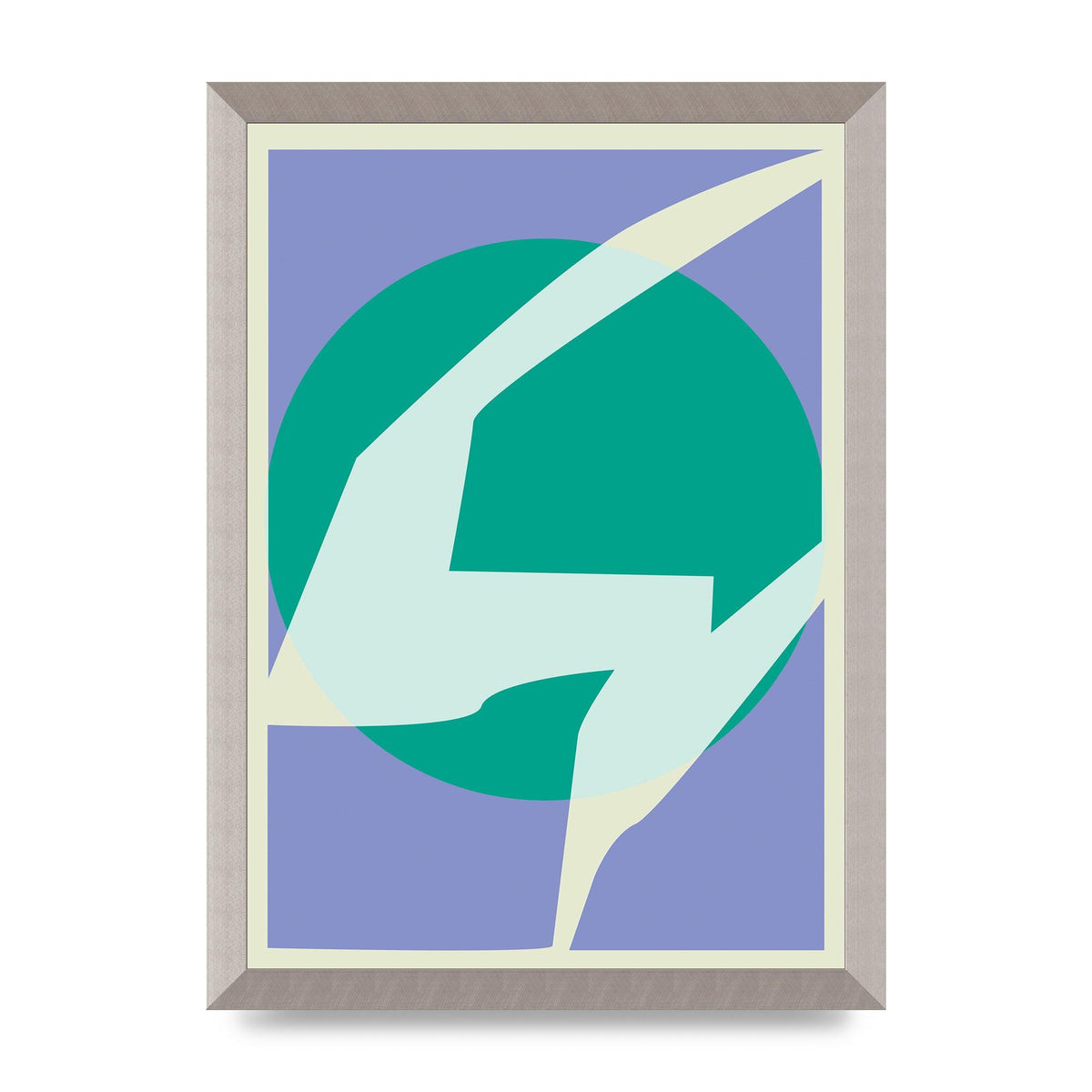 Soft Tone Abstract Lilac Three Wall Art - A3 framed