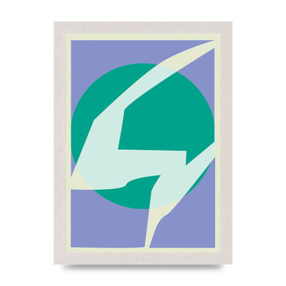 Soft Tone Abstract Lilac Three Wall Art - A4 framed
