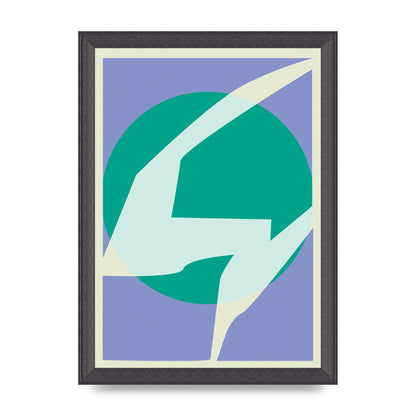 Soft Tone Abstract Lilac Three Wall Art - A4 framed