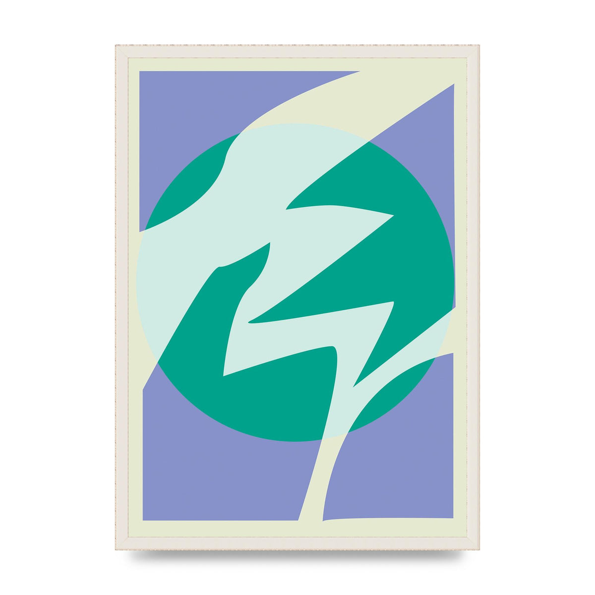 Soft Tone Abstract Lilac Four Art For The Home - A2 framed