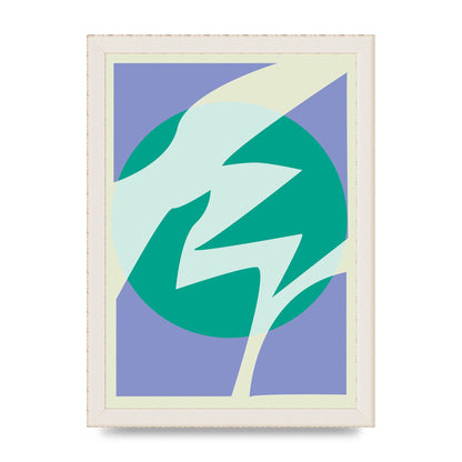Soft Tone Abstract Lilac Four Art For The Home - A4 framed