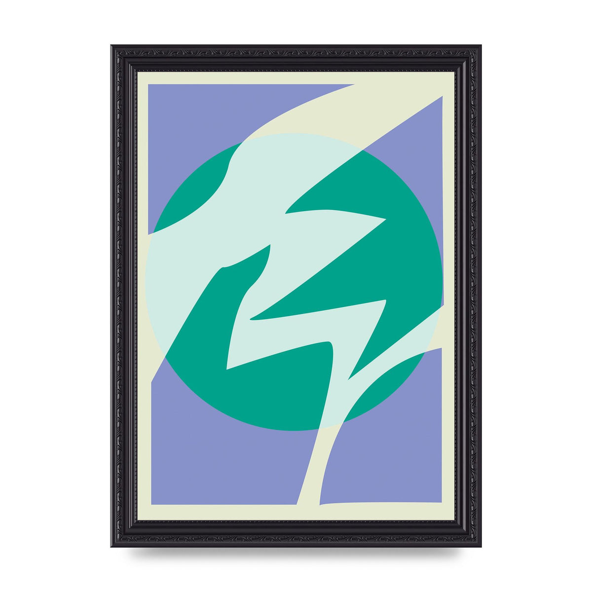 Soft Tone Abstract Lilac Four Art For The Home - A4 framed