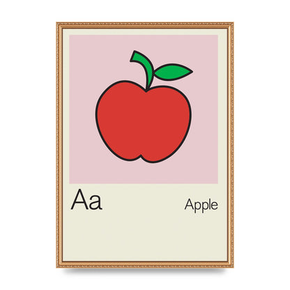 Bold Childlike Fruit One Apple Art For The Home - A2 framed