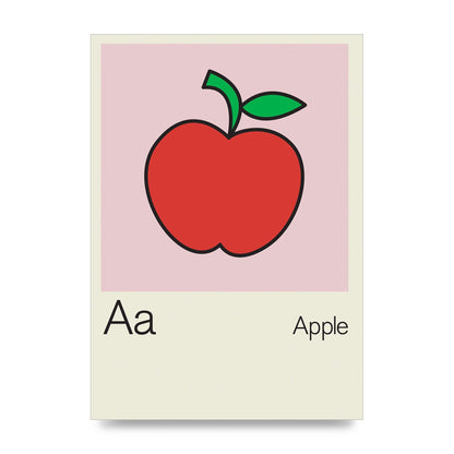 Bold Childlike Fruit One Apple Art For The Home - unframed print