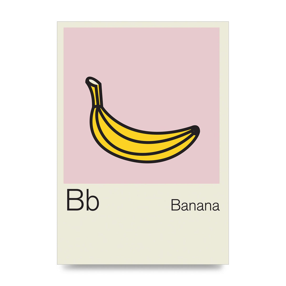 Bold Childlike Fruit Two Banana Printed Poster - unframed print