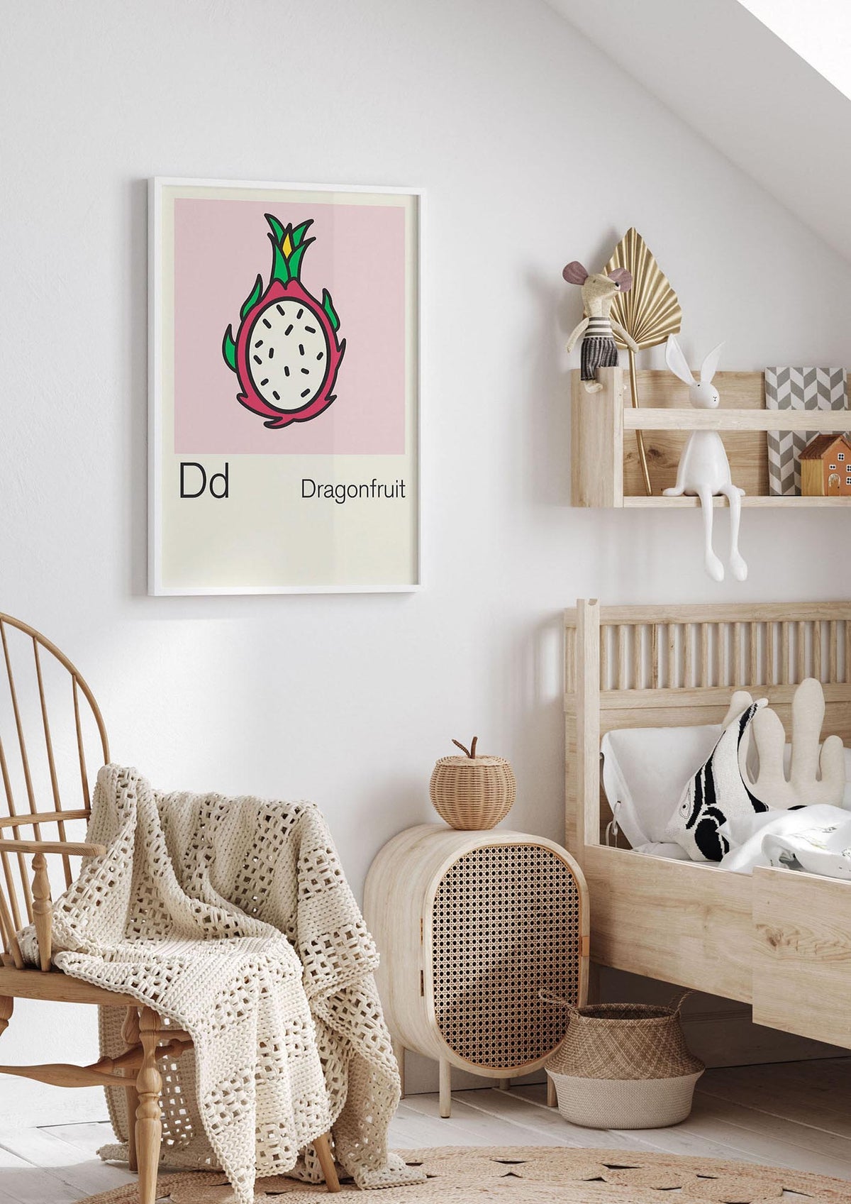 Bold Childlike Fruit Four Dragonfruit Art For The Home - nursery 1