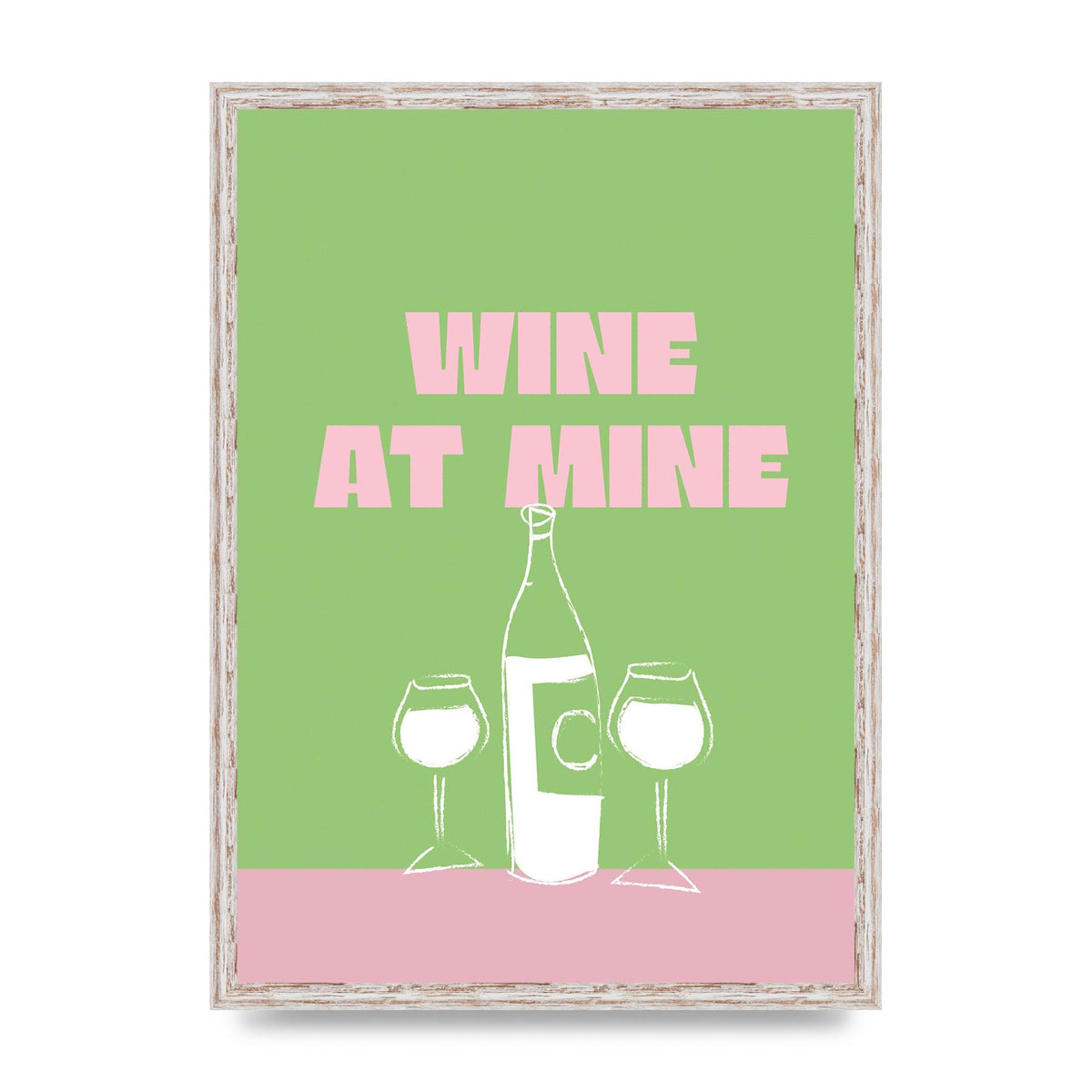 Wine At Mine" Wall Art - A2 framed