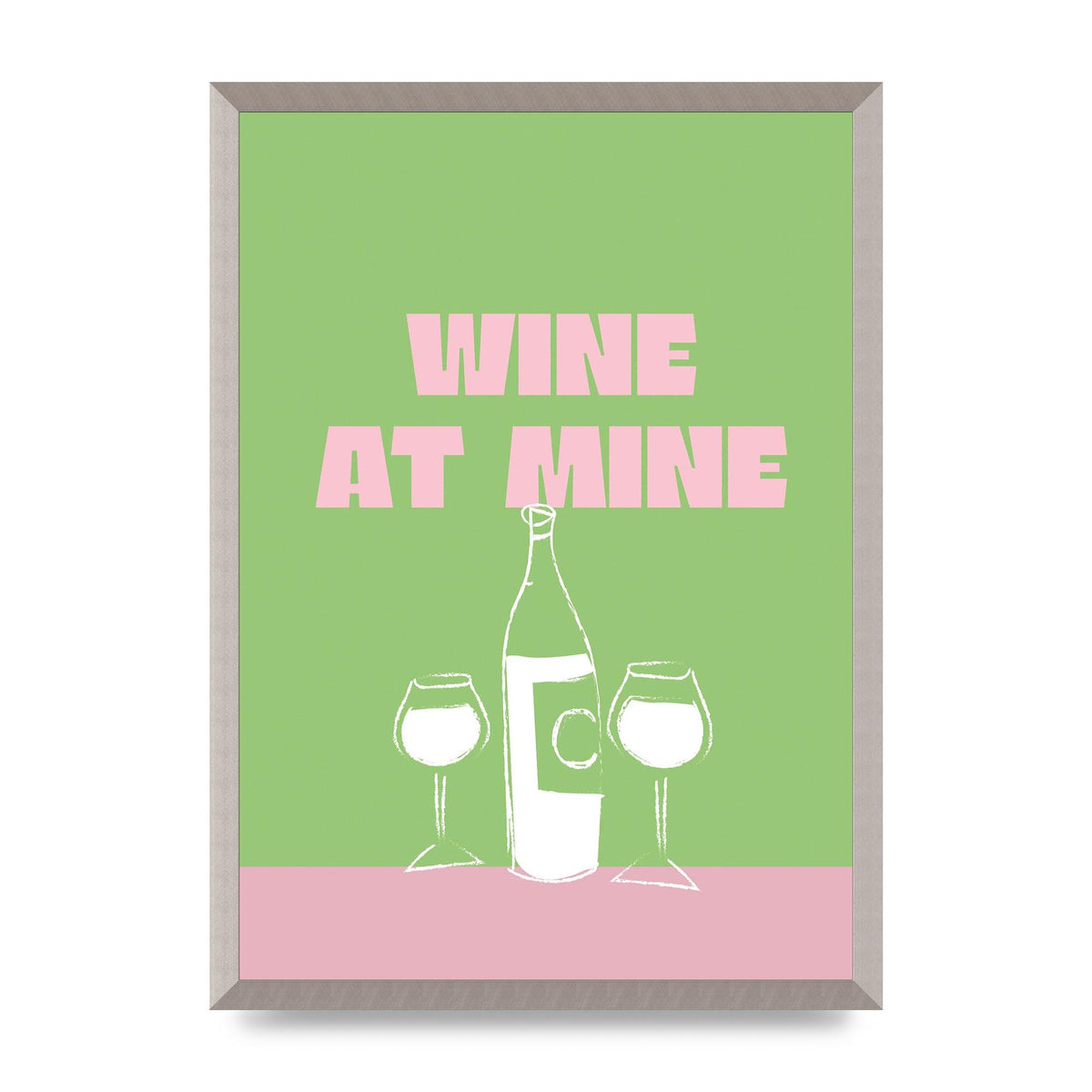 Wine At Mine" Wall Art - A2 framed