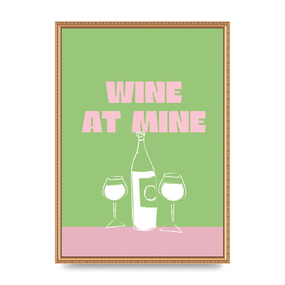 Wine At Mine" Wall Art - A2 framed