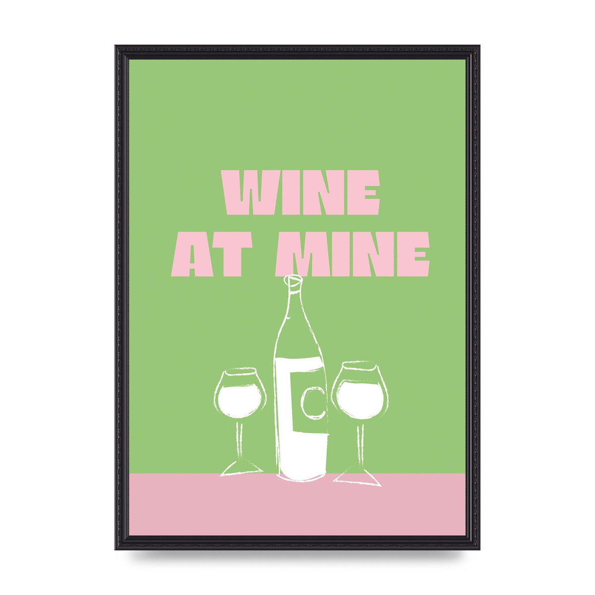 Wine At Mine" Wall Art - A2 framed