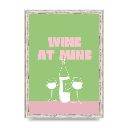 Wine At Mine" Wall Art - A3 framed